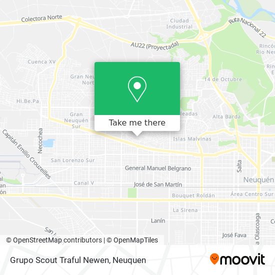 Grupo Scout Traful Newen map