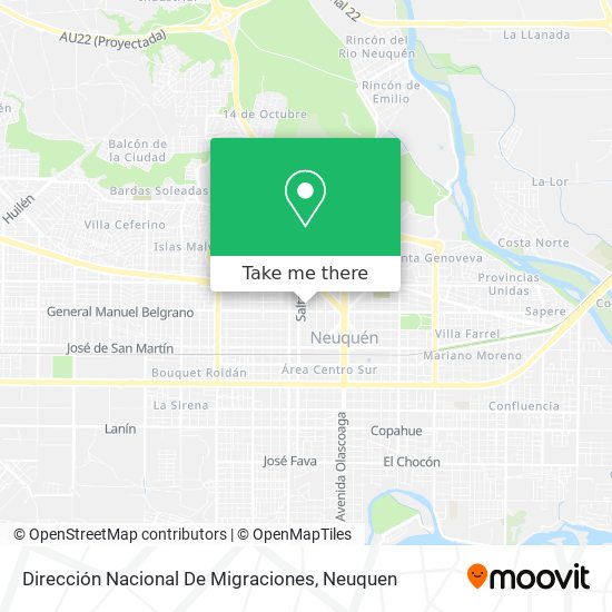 Mapa de Dirección Nacional De Migraciones