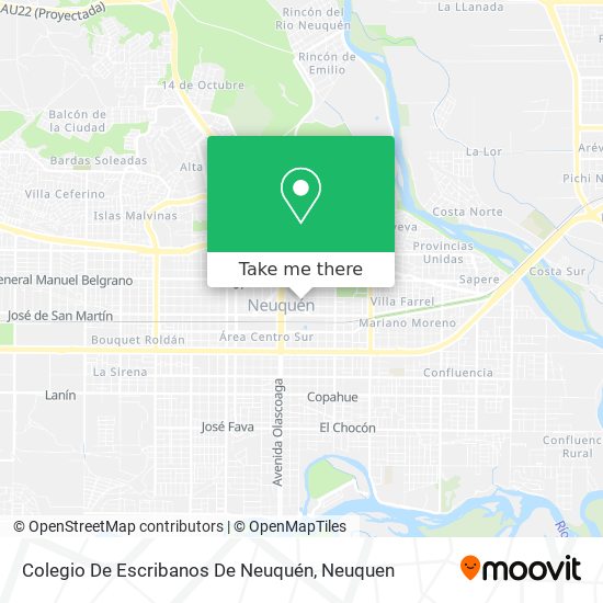Colegio De Escribanos De Neuquén map