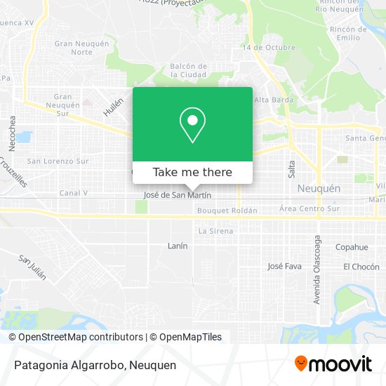 Patagonia Algarrobo map