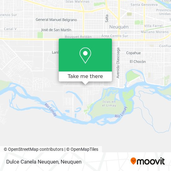 Mapa de Dulce Canela Neuquen