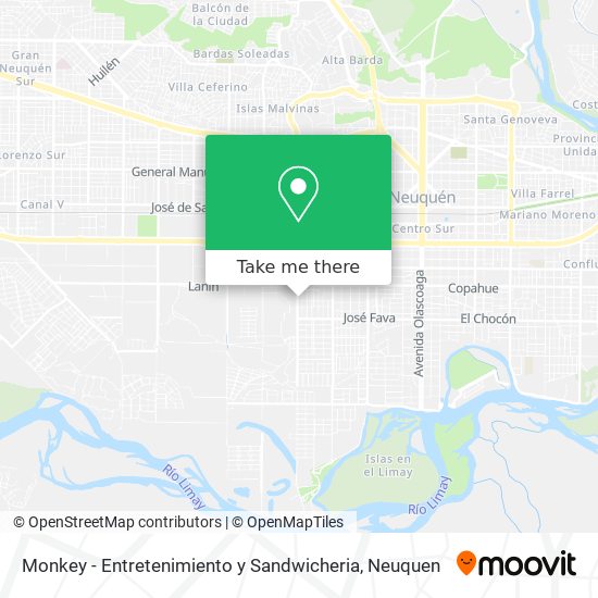 Monkey - Entretenimiento y Sandwicheria map