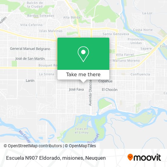 Escuela N907 Eldorado, misiones map