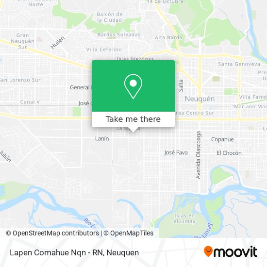 Lapen Comahue Nqn - RN map