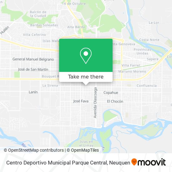 Centro Deportivo Municipal Parque Central map