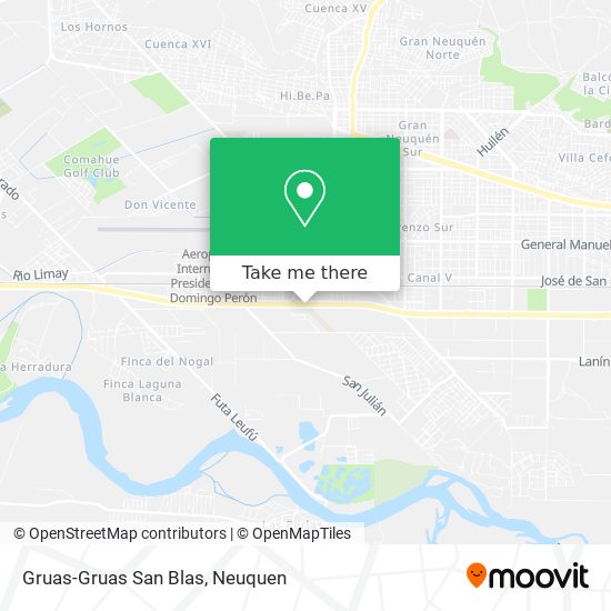 Gruas-Gruas San Blas map