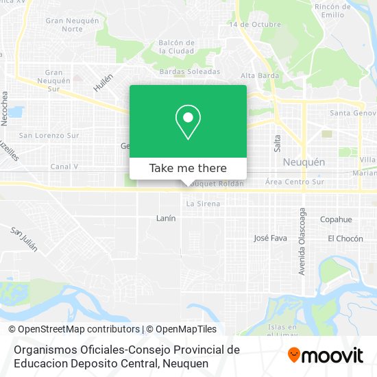 Organismos Oficiales-Consejo Provincial de Educacion Deposito Central map