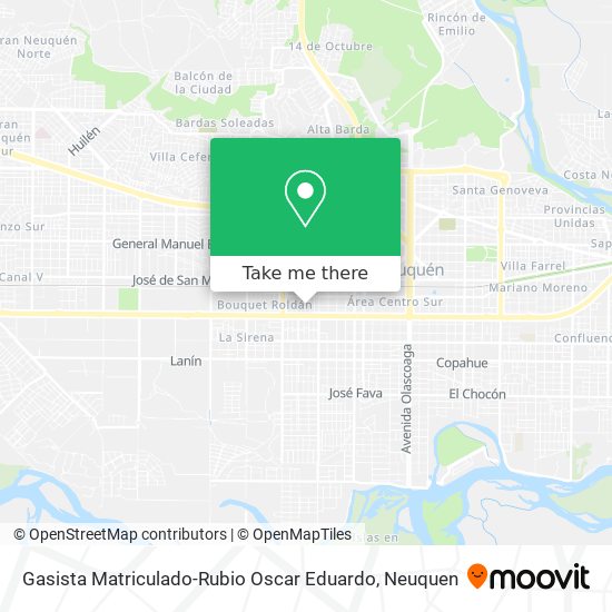 Gasista Matriculado-Rubio Oscar Eduardo map