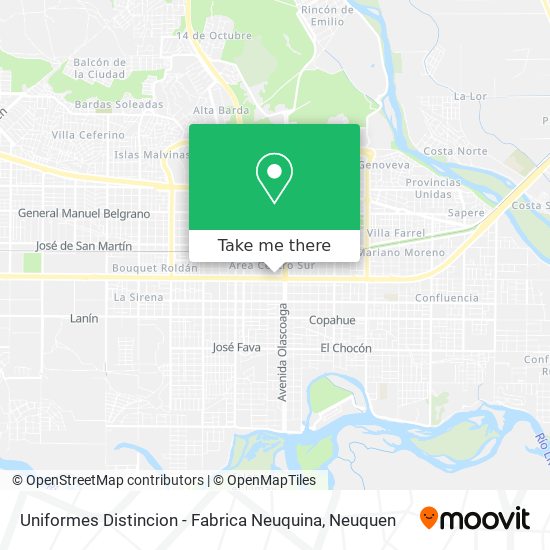 Uniformes Distincion - Fabrica Neuquina map