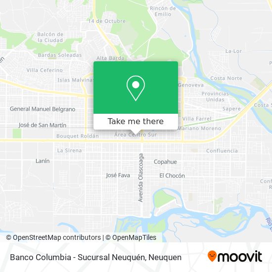 Banco Columbia - Sucursal Neuquén map