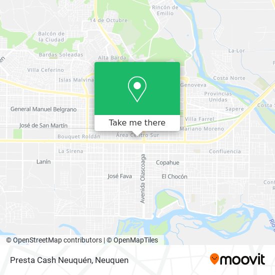 Presta Cash Neuquén map