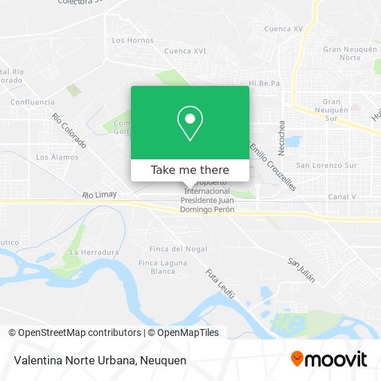 Valentina Norte Urbana map