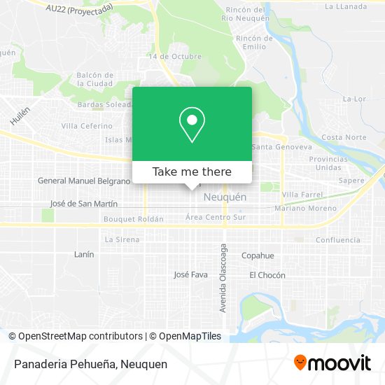 Mapa de Panaderia Pehueña