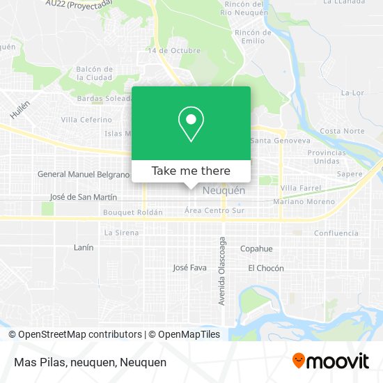 Mapa de Mas Pilas, neuquen
