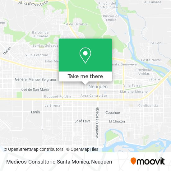 Medicos-Consultorio Santa Monica map