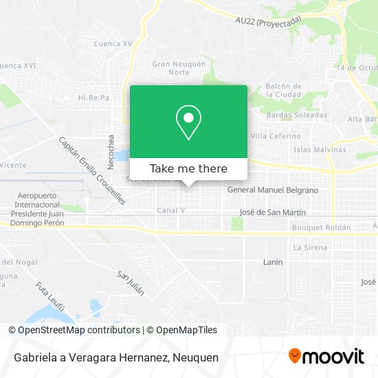 Gabriela a Veragara Hernanez map