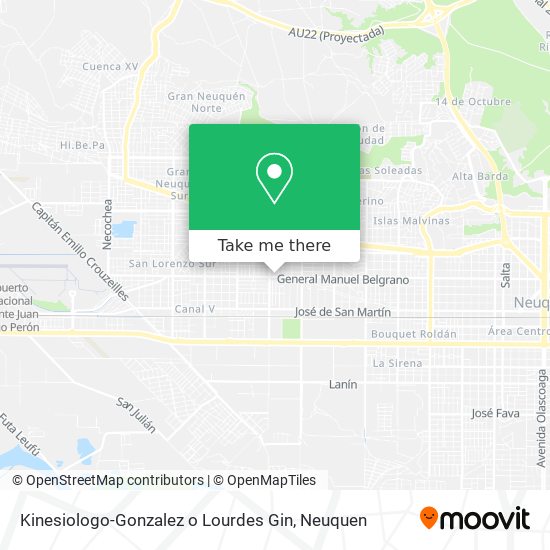 Mapa de Kinesiologo-Gonzalez o Lourdes Gin