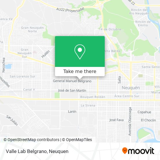 Valle Lab Belgrano map