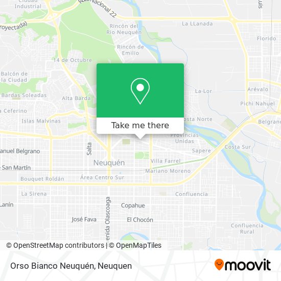 Orso Bianco Neuquén map