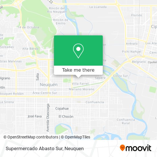 Mapa de Supermercado Abasto Sur