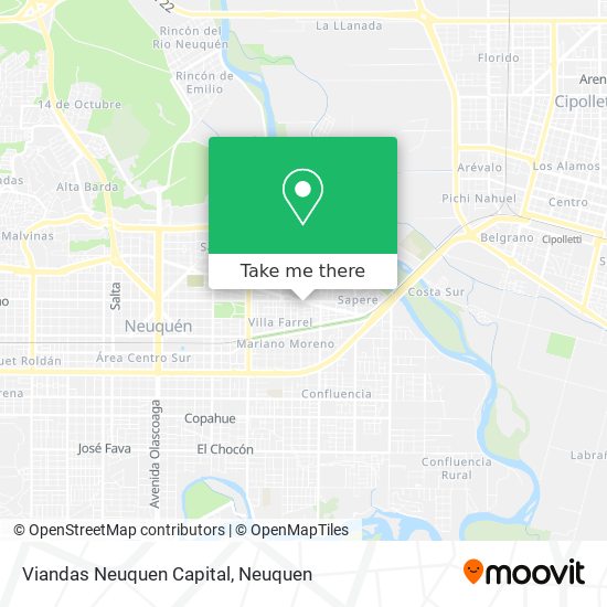 Viandas Neuquen Capital map