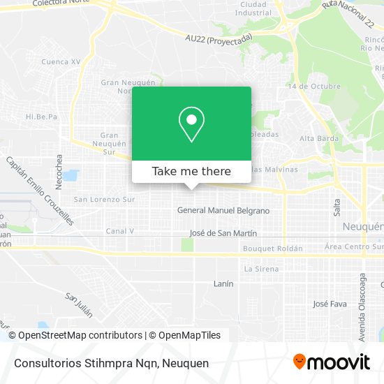 Consultorios Stihmpra Nqn map