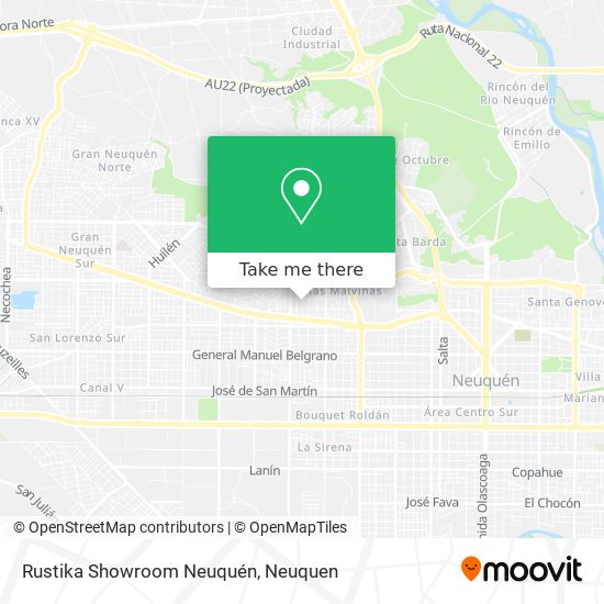 Rustika Showroom Neuquén map