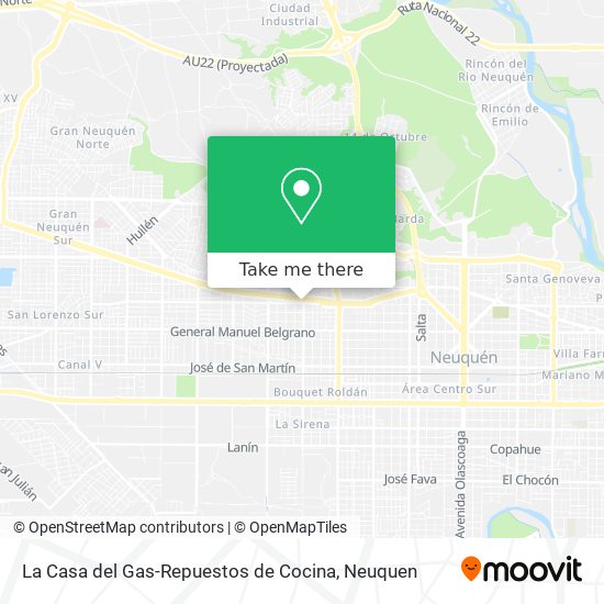 Mapa de La Casa del Gas-Repuestos de Cocina