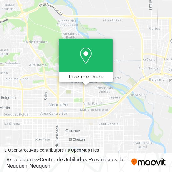 Mapa de Asociaciones-Centro de Jubilados Provinciales del Neuquen