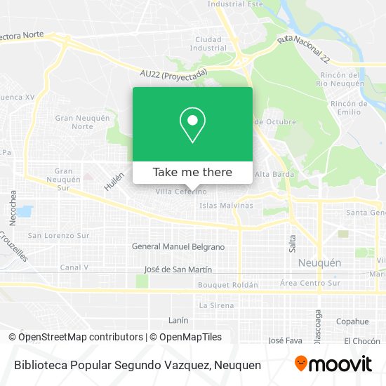 Biblioteca Popular Segundo Vazquez map