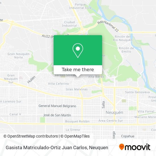 Mapa de Gasista Matriculado-Ortiz Juan Carlos