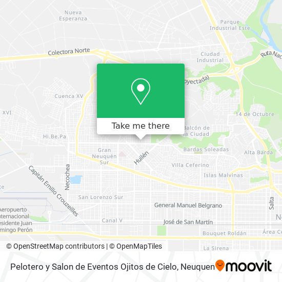 Pelotero y Salon de Eventos Ojitos de Cielo map
