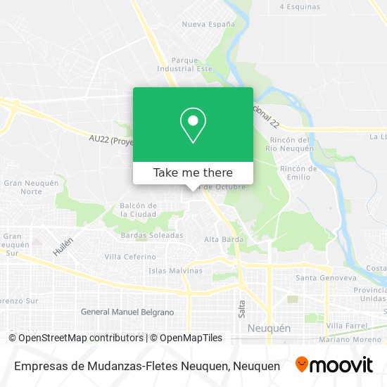 Mapa de Empresas de Mudanzas-Fletes Neuquen
