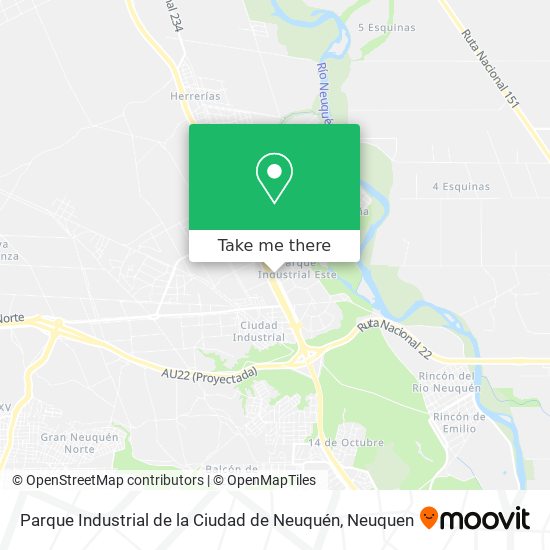 Mapa de Parque Industrial de la Ciudad de Neuquén