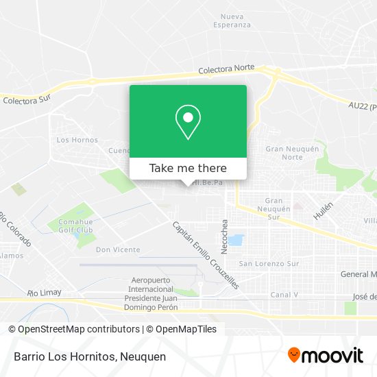 Barrio Los Hornitos map