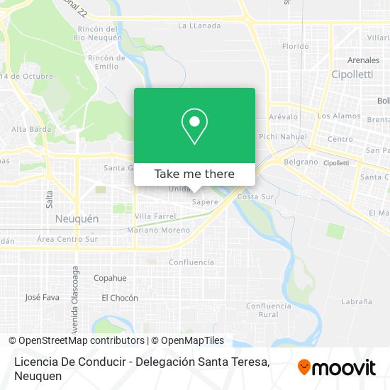 Licencia De Conducir - Delegación Santa Teresa map