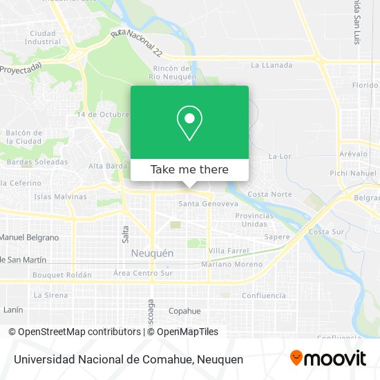 Universidad Nacional de Comahue map