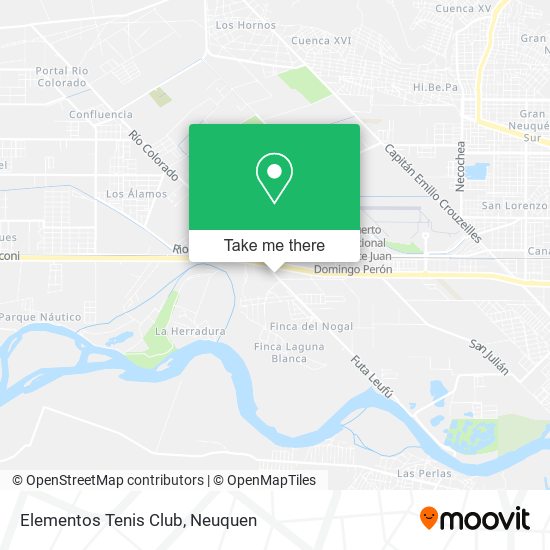 Elementos Tenis Club map