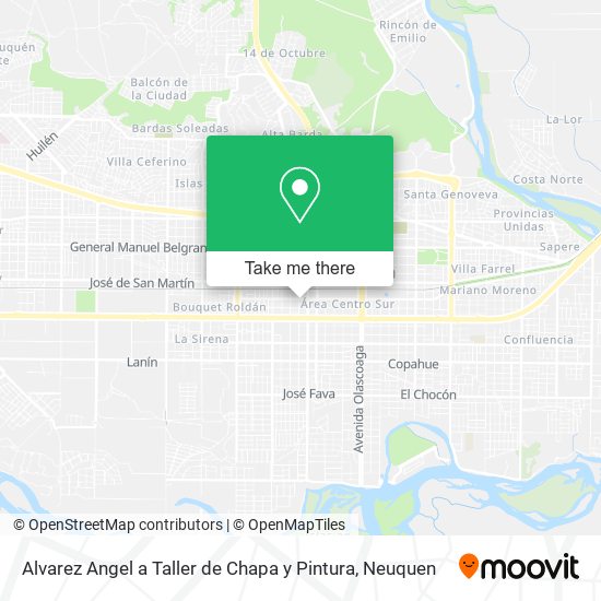 Alvarez Angel a Taller de Chapa y Pintura map