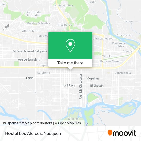 Hostel Los Alerces map