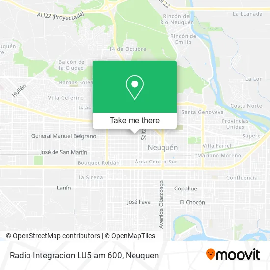 Radio Integracion LU5 am 600 map