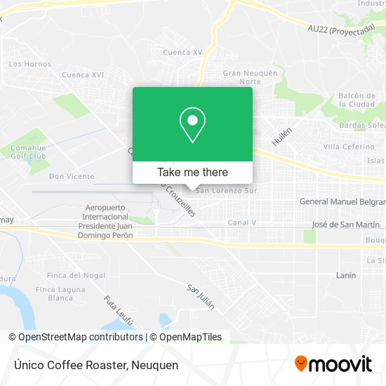 Único Coffee Roaster map