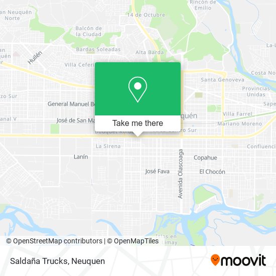 Saldaña Trucks map