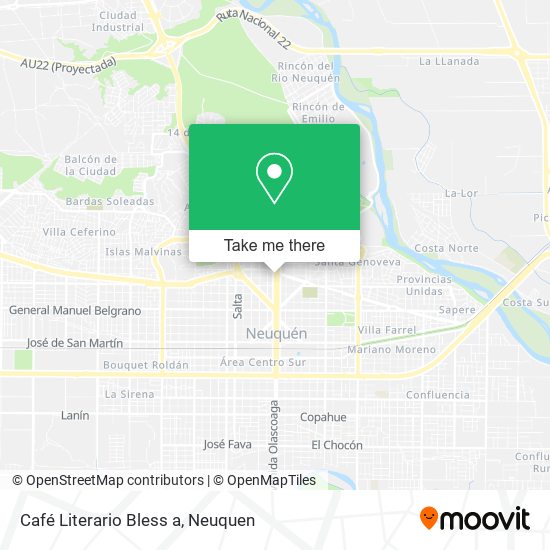 Café Literario Bless a map