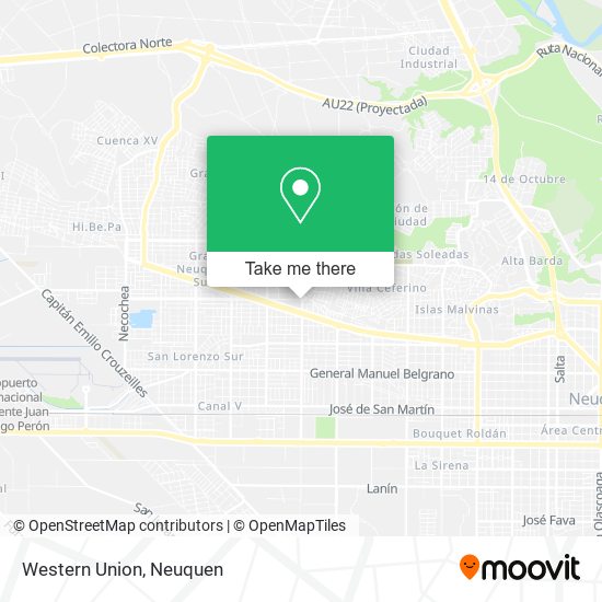 Mapa de Western Union