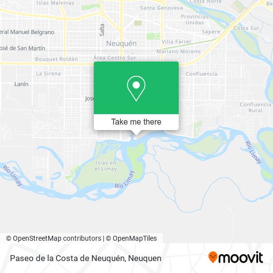 Paseo de la Costa de Neuquén map