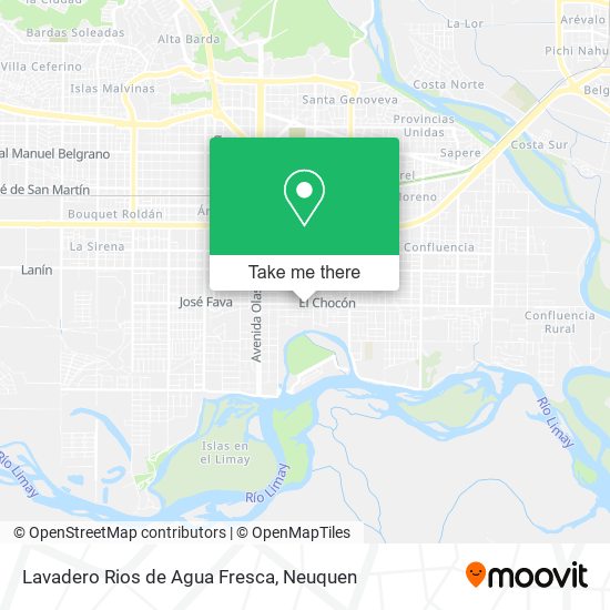 Lavadero Rios de Agua Fresca map