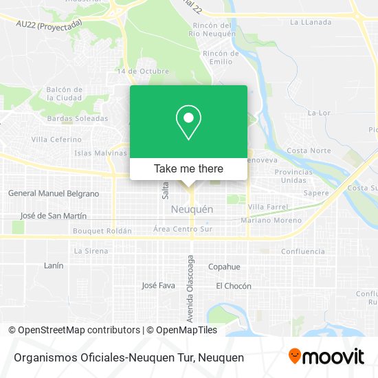 Organismos Oficiales-Neuquen Tur map