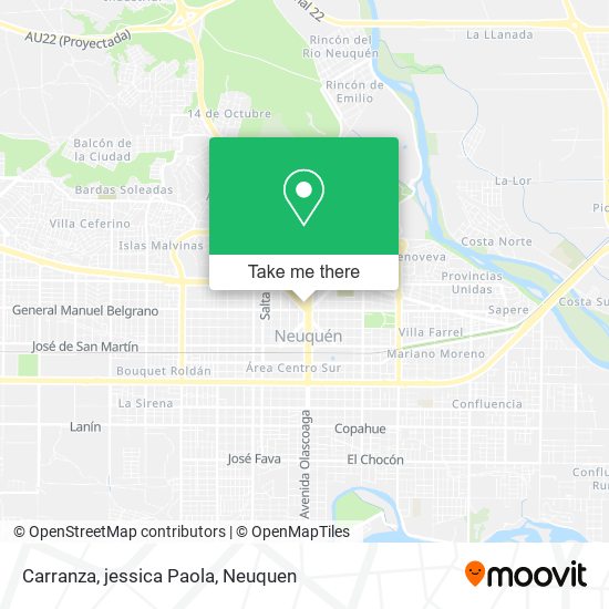 Carranza, jessica Paola map