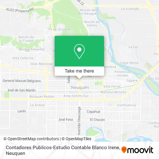 Mapa de Contadores Publicos-Estudio Contable Blanco Irene